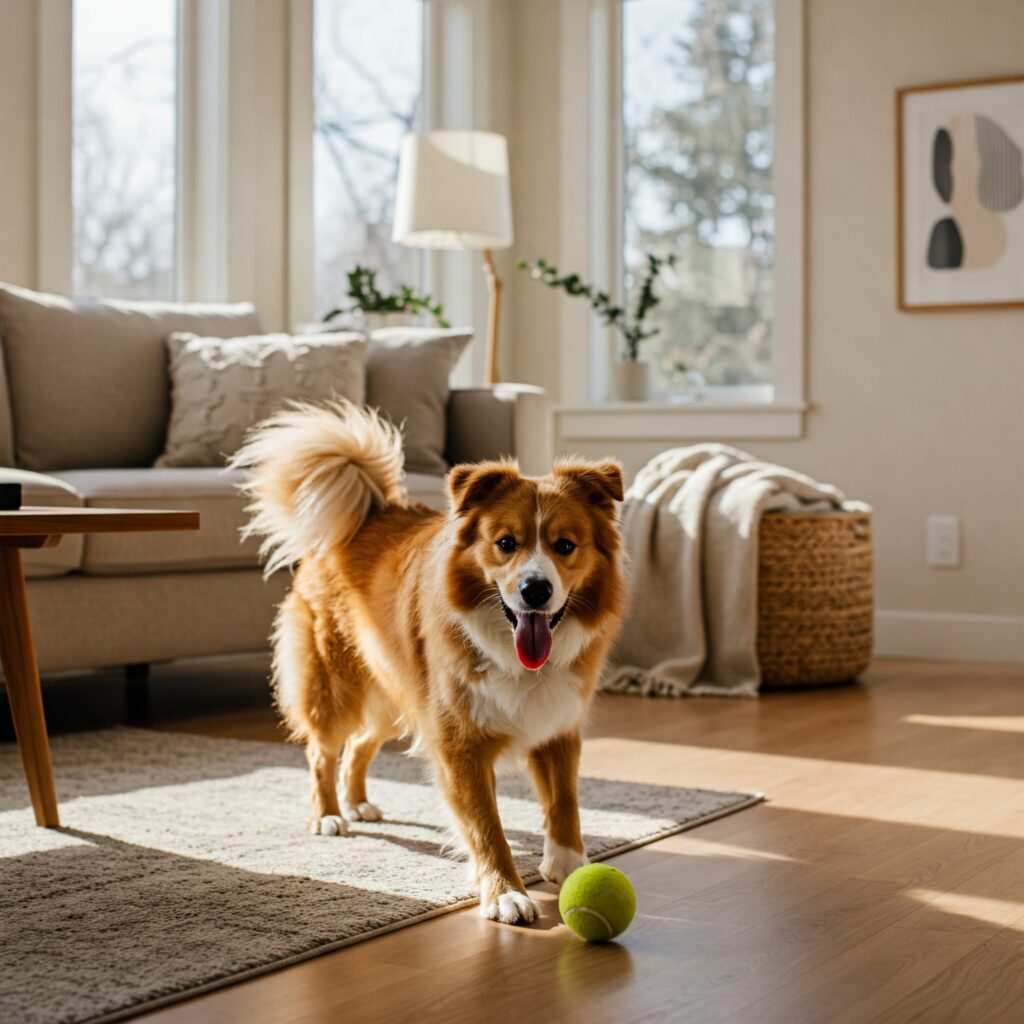 Rastreador GPS para Cães: O Wearable mais importante para a segurança 2 Cachorro brincando, esperando jogar a bola