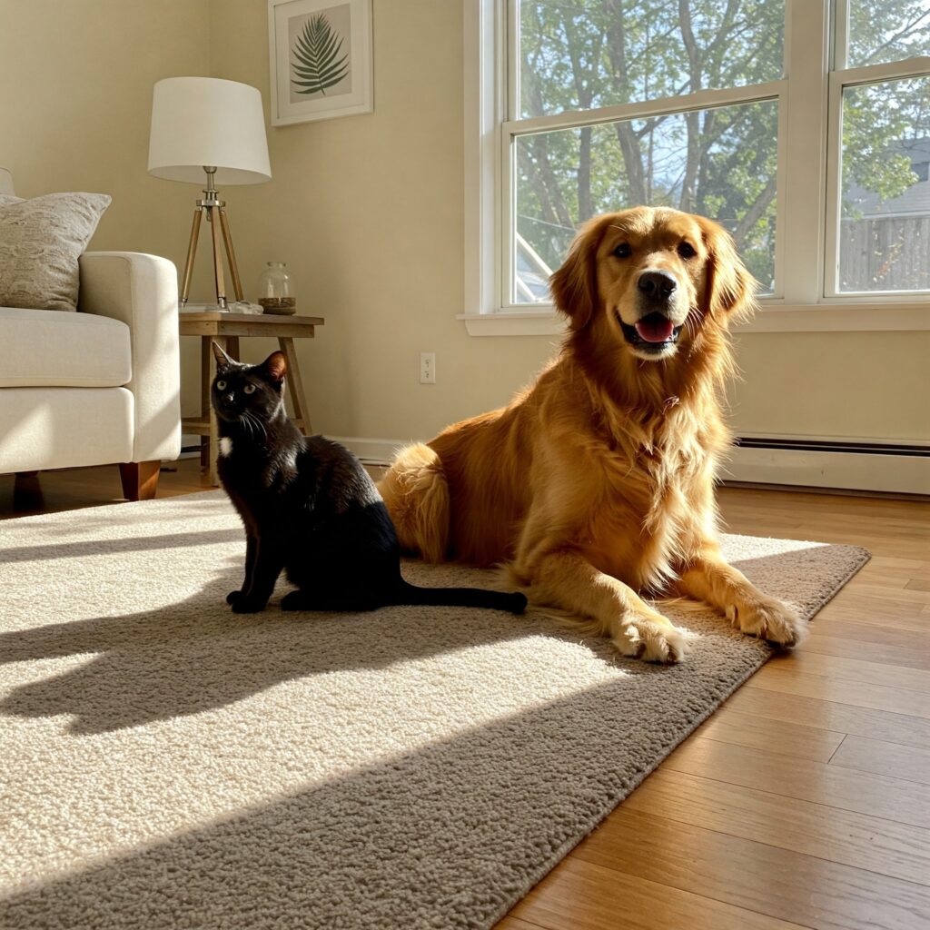 Identificação de Pets Completa: A Essencial Combinação de Plaquinha e GPS 2 Cachorro e gato tomando sol