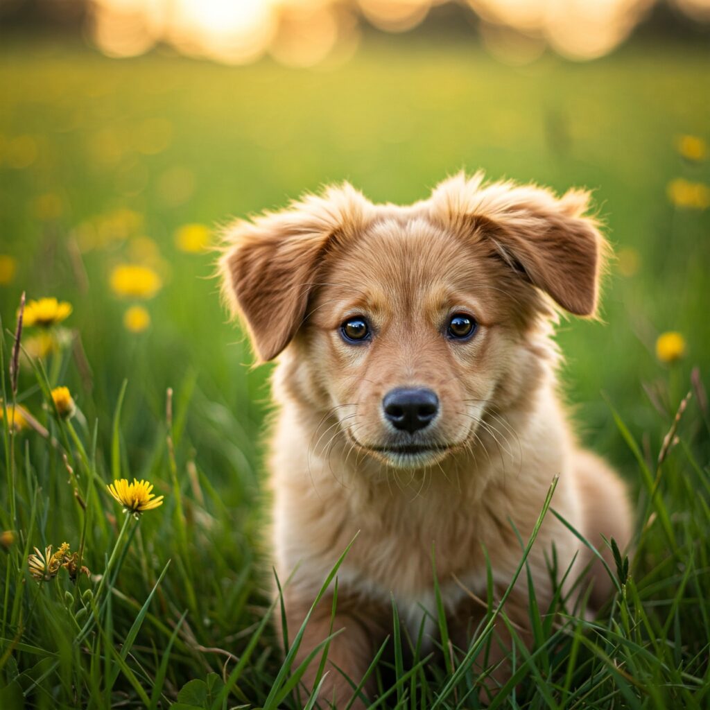 Coleira GPS para Filhotes: Segurança Extra ou Supérfluo? 2 Cachorro filhote brincando na grama