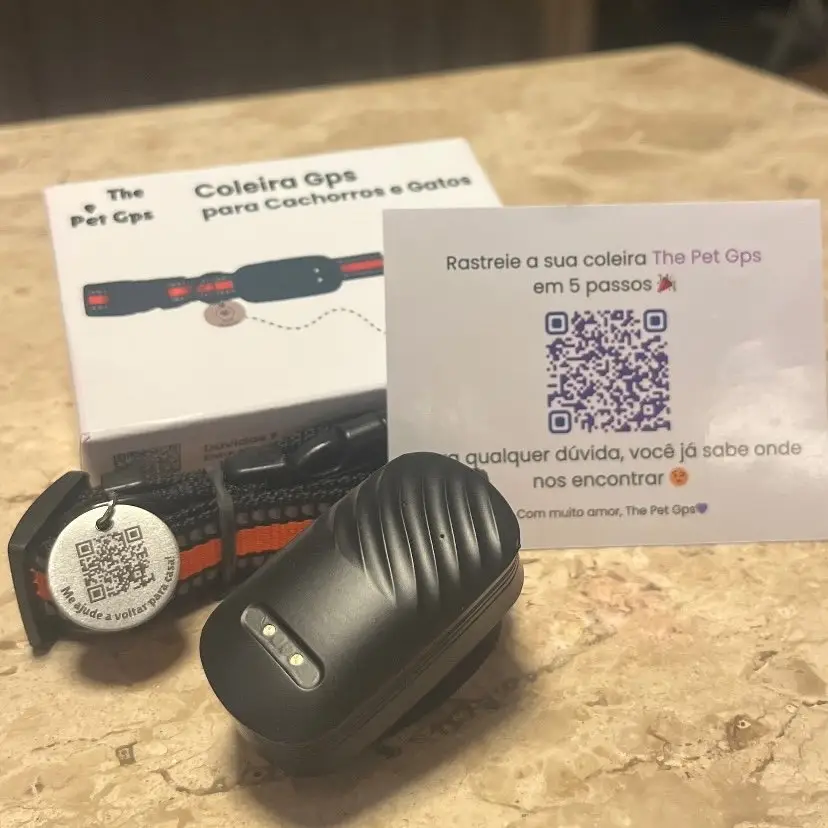 Coleira The Pet GPS e embalagem