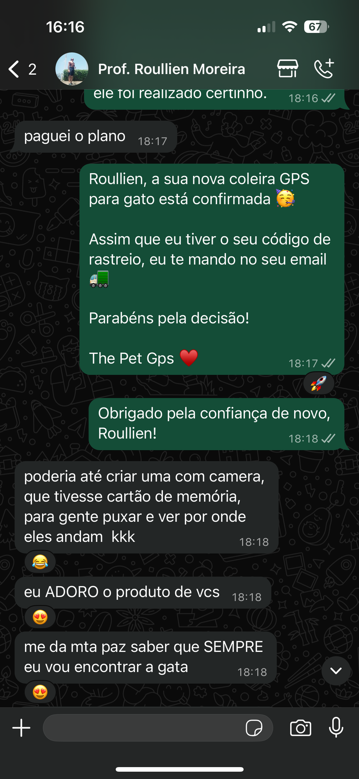 Depoimento de cliente satisfeito 1
