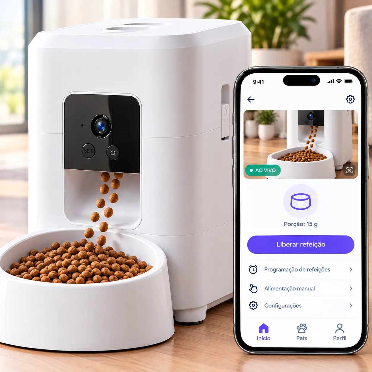 Feed Connect, alimentador automático com câmera